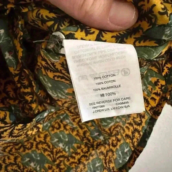 J. Crew Ratti Elephant Print Ruffle Off The Shoulder Top Size 00 - Picture 6 of 6